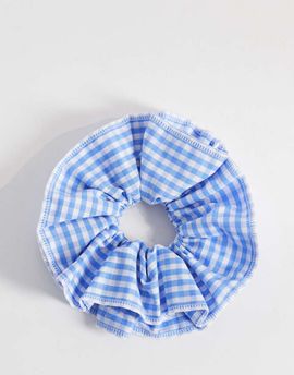 JJXX JJXX large gingham scrunchie in light blue