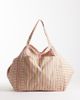 JJXX JJXX large striped tote bag in green and pink - 1