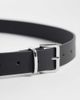 JJXX JJXX leather mix square buckle belt in black - 3