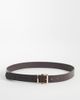 JJXX JJXX leather mix square buckle belt in brown - 1