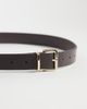 JJXX JJXX leather mix square buckle belt in brown - 3