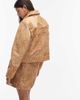 JJXX JJXX leather pony hair jacket in deer print - part of a set-Brown - 4