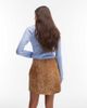 JJXX JJXX leather pony hair mini skirt in deer print - part of a set-Brown - 4