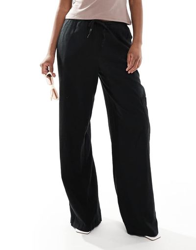 JJXX JJXX linen blend pants in black
