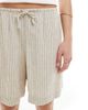 JJXX JJXX linen blend shorts in cream stripes-White - 2