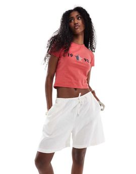 JJXX JJXX linen blend shorts in white