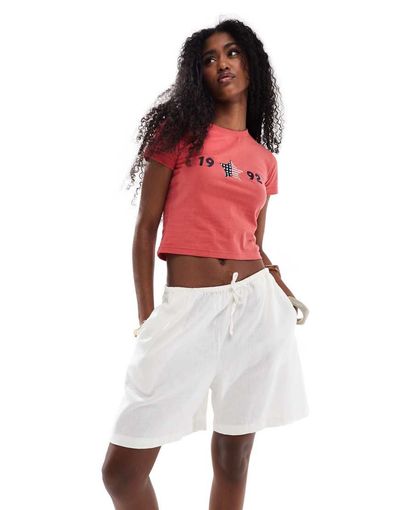 JJXX JJXX linen blend shorts in white