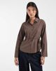 JJXX JJXX long sleeve poplin shirt with tie detail in brown plaid - 1