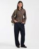 JJXX JJXX long sleeve poplin shirt with tie detail in brown plaid - 2