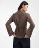 JJXX JJXX long sleeve poplin shirt with tie detail in brown plaid - 4