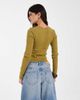 JJXX JJXX long sleeve ribbed top in olive-Green - 3