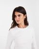 JJXX JJXX long sleeve ribbed top in white - 2