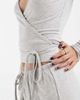 JJXX JJXX long sleeve wrap top in light gray - part of a set - 4
