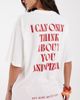 JJXX JJXX loose fit T-shirt with back print in off white - 3
