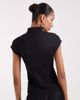 JJXX JJXX mandarin-collar top with frog closures in black - 4
