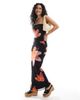 JJXX JJXX mesh maxi skirt with flower print - part of a set-Black - 1
