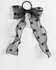 JJXX JJXX mesh polka dot bow hair tie in black - 1