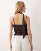 JJXX JJXX mesh polka dot cami top with scarf in brown - 4