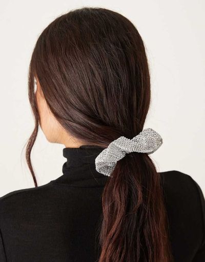 JJXX JJXX metallic scrunchie in silver