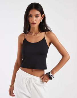 JJXX JJXX micro strappy top in black