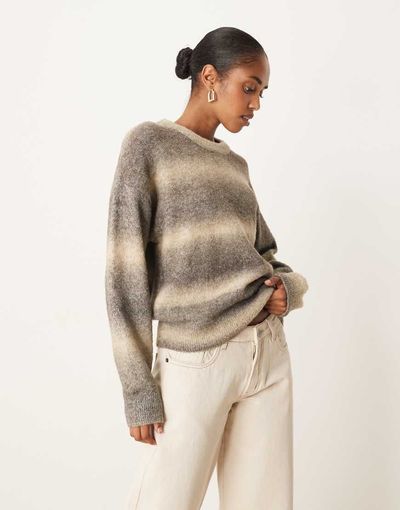 JJXX JJXX ombre sweater in brown