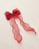 JJXX JJXX organza hair bow in red - 3