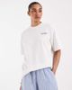 JJXX JJXX oversized t-shirt with café breakfast back print in cream-White - 2