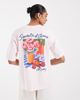 JJXX JJXX oversized t-shirt with flower back print in pink - 1