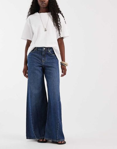 JJXX JJXX Palma extra wide leg jeans in blue wash