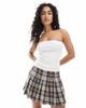 JJXX JJXX plaid pleated mini skirt in brown - 1