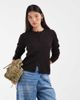JJXX JJXX pointelle knit cardigan in brown - 1