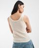 JJXX JJXX pointelle knit tank top in cream-White - 4