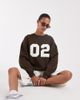 JJXX JJXX relaxed fit crew neck sweatshirt in brown - 1