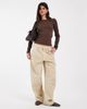 JJXX JJXX ribbed long sleeve top in brown - 3