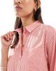 JJXX JJXX seersucker oversized cropped shirt in red stripes - part of a set - 3