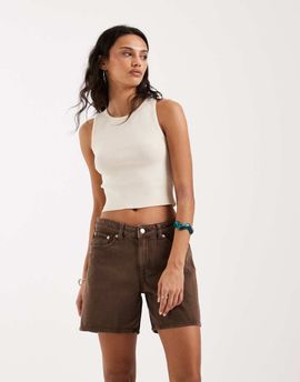 JJXX JJXX Seville loose denim shorts in washed brown