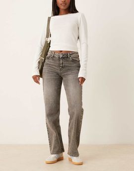 JJXX JJXX Seville loose mid rise jeans in gray