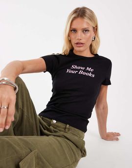 JJXX JJXX Show Me Your Books baby T-shirt in black
