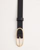 JJXX JJXX skinny belt with oval buckle in black - 3