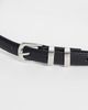 JJXX JJXX skinny leather belt with silver buckle in black - 2