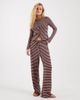 JJXX JJXX soft striped pants in brown and pink - part of a set - 1