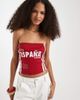 JJXX JJXX Spain ribbed bandeau top in red - 1