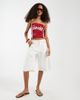 JJXX JJXX Spain ribbed bandeau top in red - 2