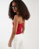 JJXX JJXX Spain ribbed bandeau top in red - 4
