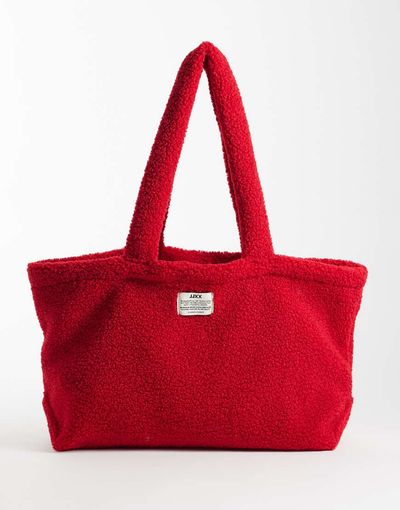 JJXX JJXX teddy tote in scarlet red