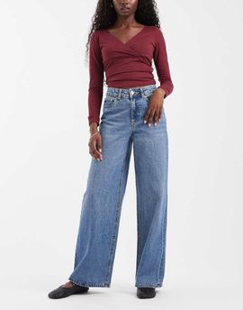 JJXX JJXX Tokyo high waisted wide leg jeans in washed blue