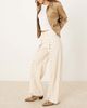 JJXX JJXX Tokyo lace up detailing jeans in cream-White - 2