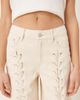 JJXX JJXX Tokyo lace up detailing jeans in cream-White - 4