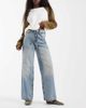 JJXX JJXX Tokyo wide fit jeans with drawstring belt in light blue wash - 1