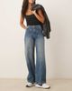 JJXX JJXX Tokyo wide leg jeans with seam detail in mid blue - 1